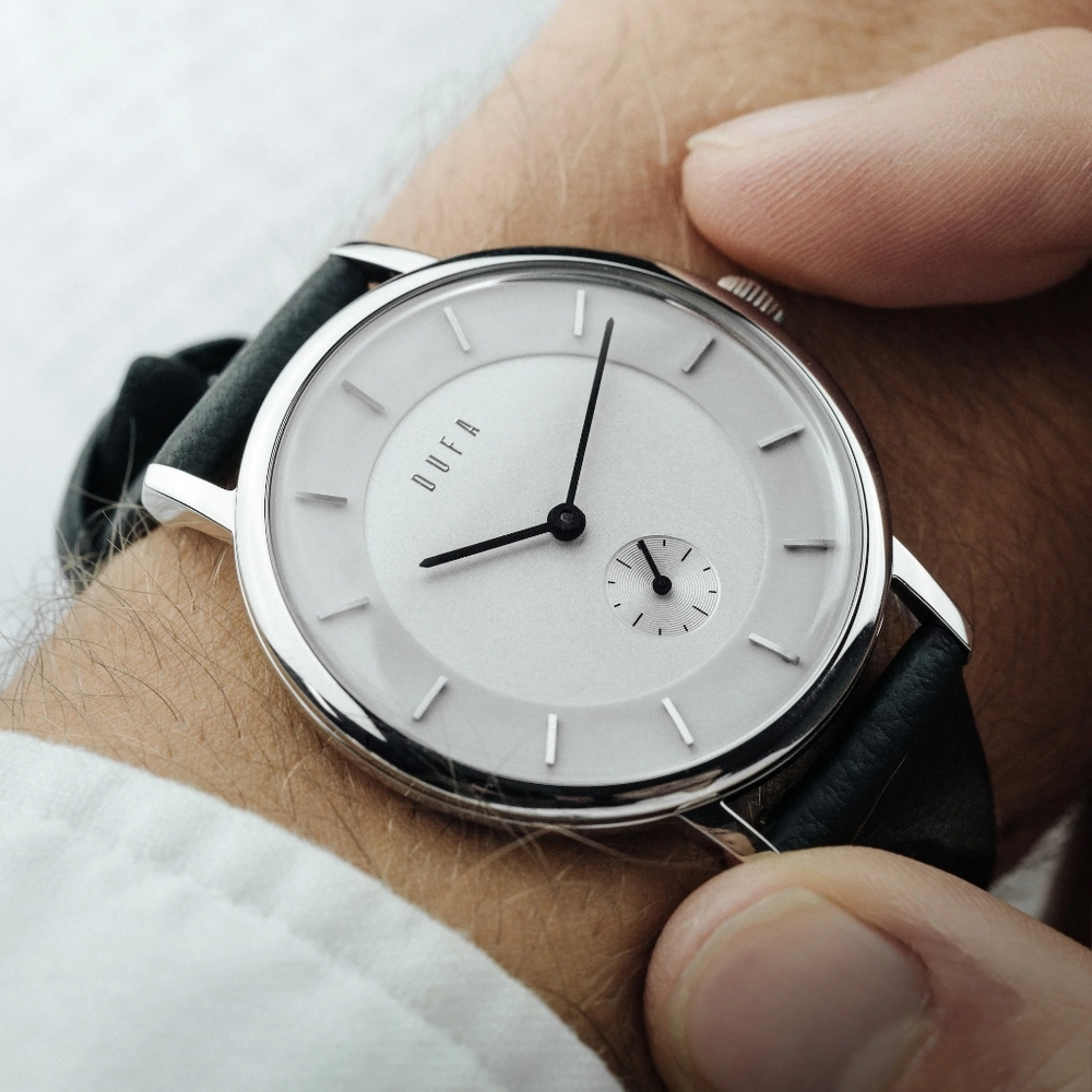 DuFa x Kroyer Saetter Lassen DF-9031-01 Silver White Analog Watch - Picture 2 of 7